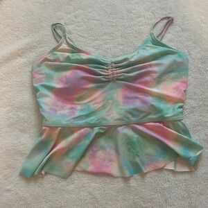 Tye dye bathing suit top